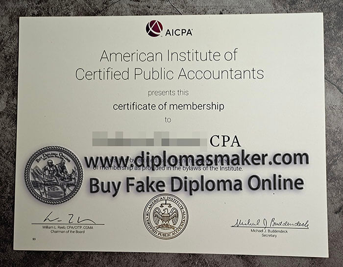 purchase fake AICPA certificate