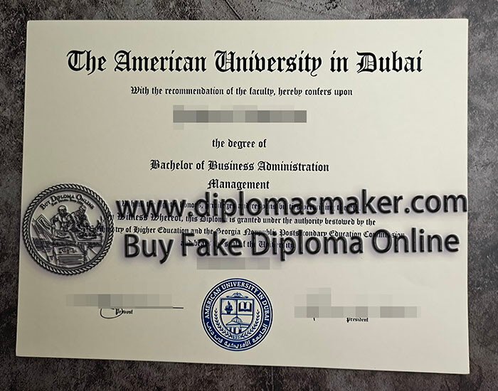 purchase fake American University in Dubai diploma