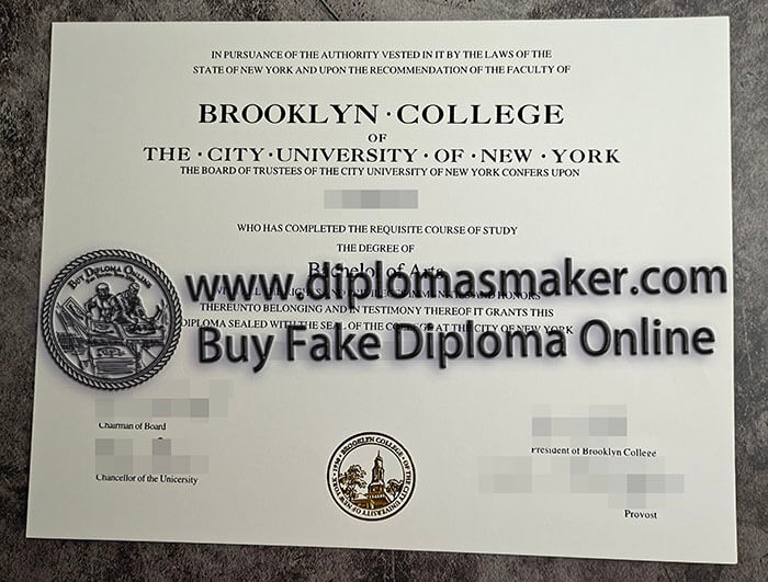 purchase fake Brooklyn College diploma