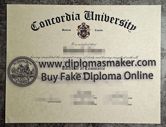 purchase fake Concordia university diploma
