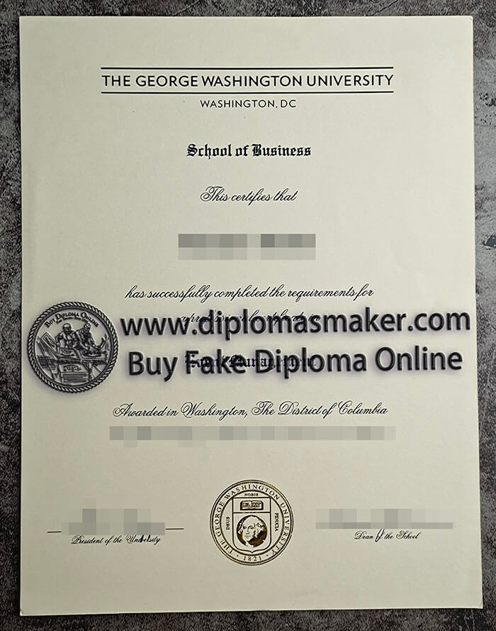 purchase fake George Washington university certificate