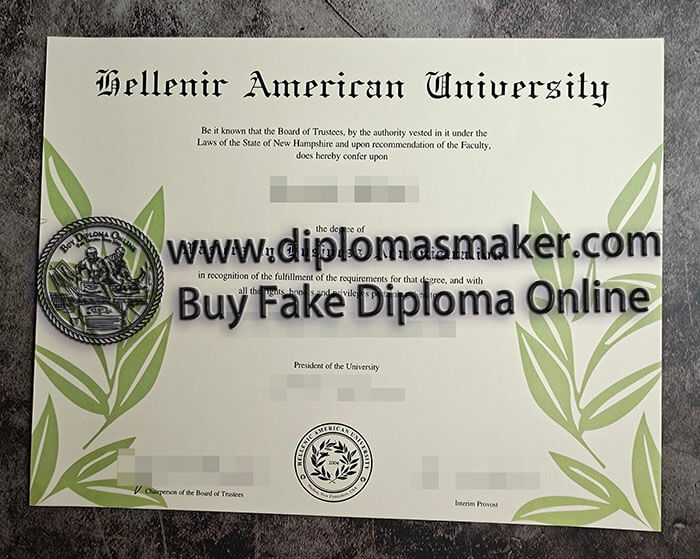 purchase fake Hellenic American University diploma