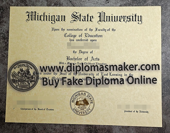 purchase fake Michigan State University diploma