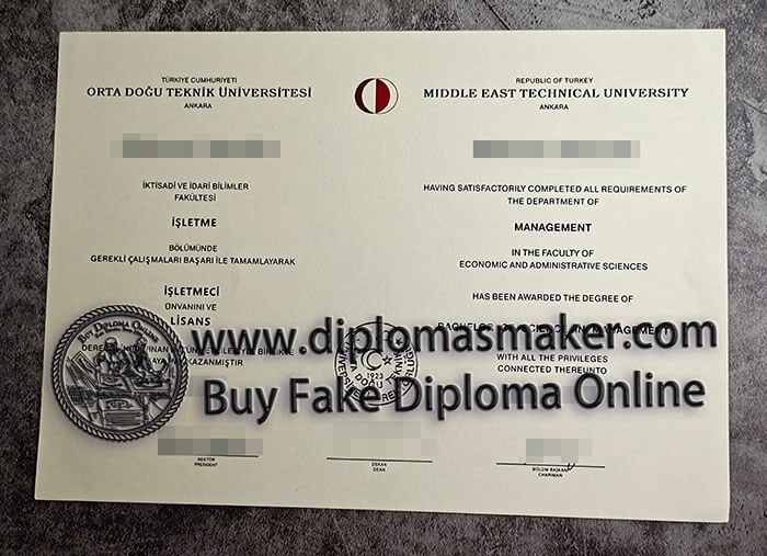 purchase fake Middle East Technical University diploma