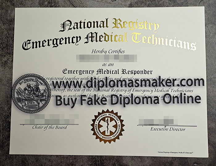 purchase fake National Registry Emergency Medical Technicians certificate