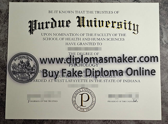 purchase fake Purdue University diploma