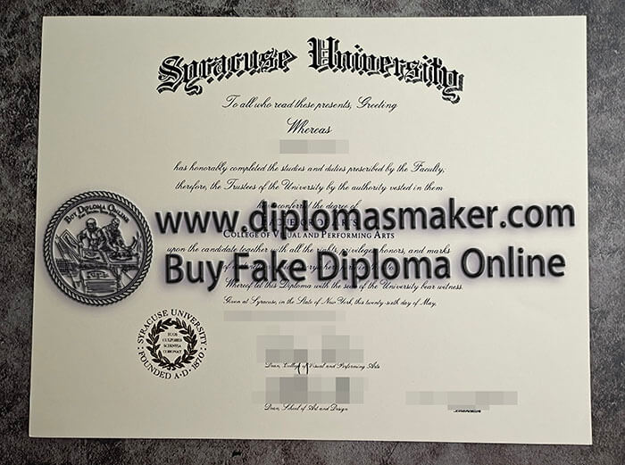 purchase fake Syracuse University diploma