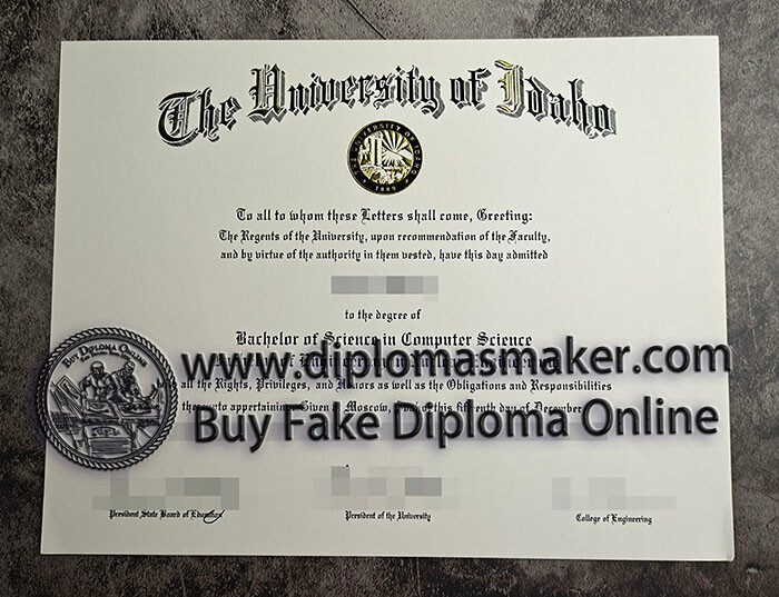 purchase fake University of Idaho diploma