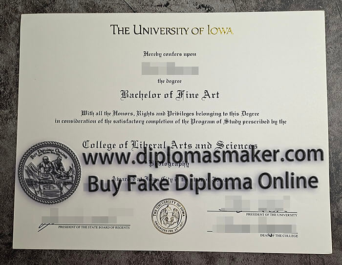 purchase fake University of Iowa diploma