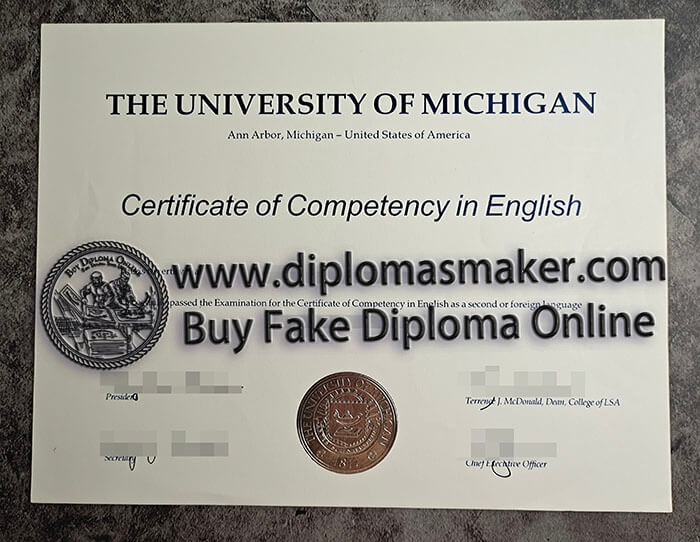 purchase fake University of Michigan certificate