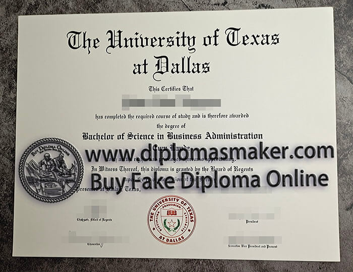 purchase fake University of Texas at Dallas diploma