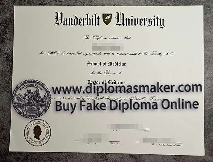 purchase fake Vanderbilt University diploma