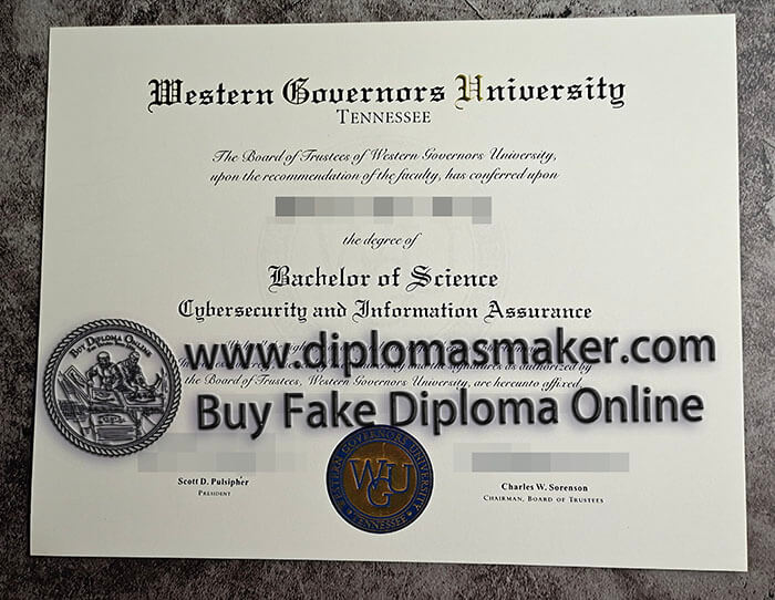 purchase fake Western Governors University Tennessee diploma