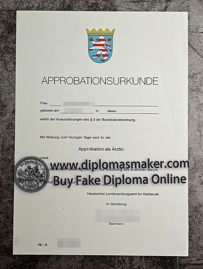 purchase fake Approbation als Ärztin Certificate