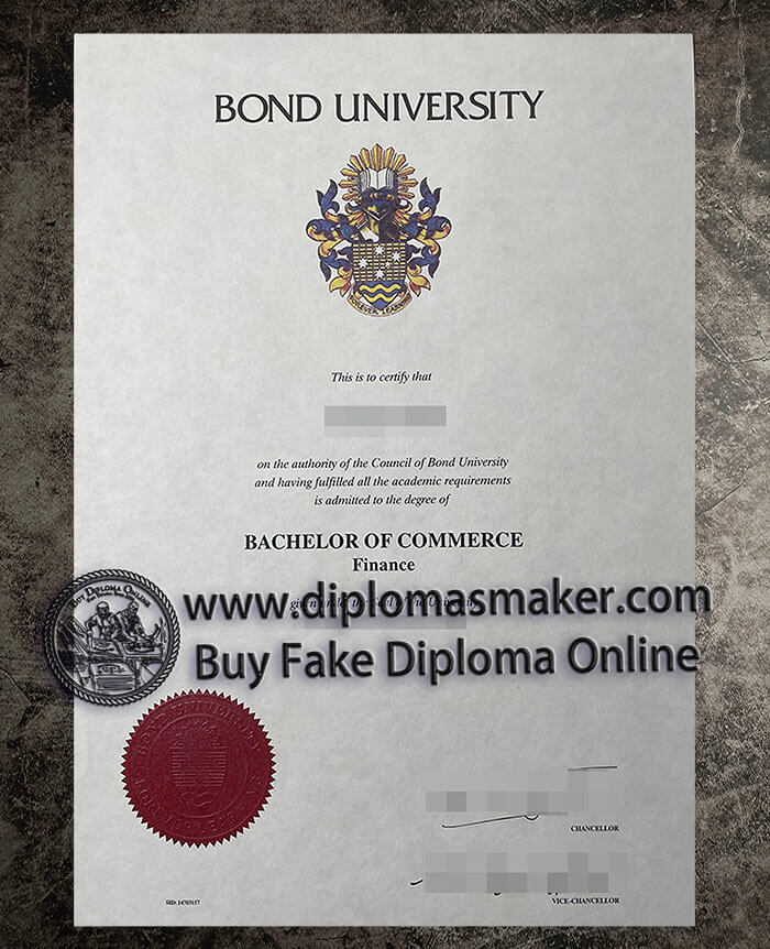 purchase fake Bond University diploma
