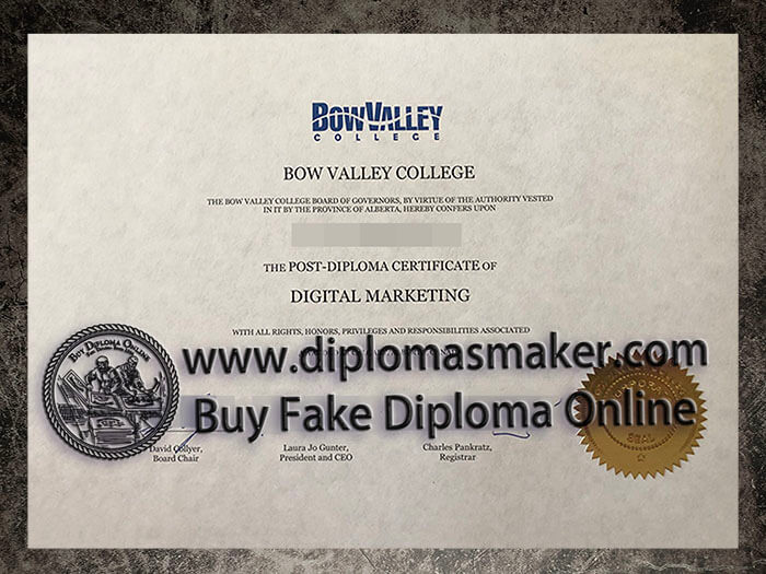 purchase fake Bow Valley College degree