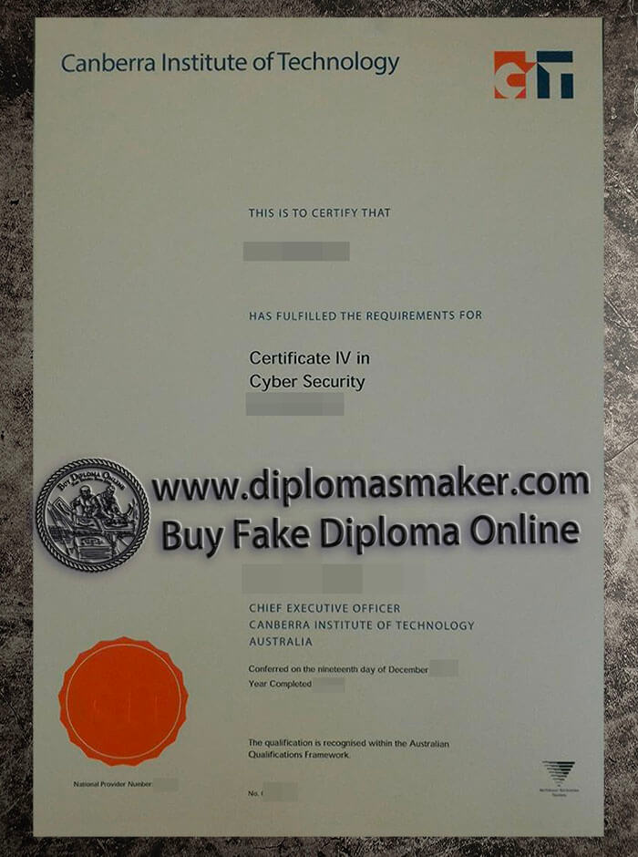 purchase fake Canberra Institute of Technology certificate