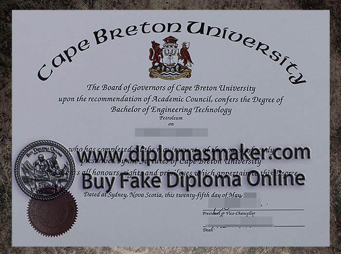 purchase fake Cape Breton University diploma