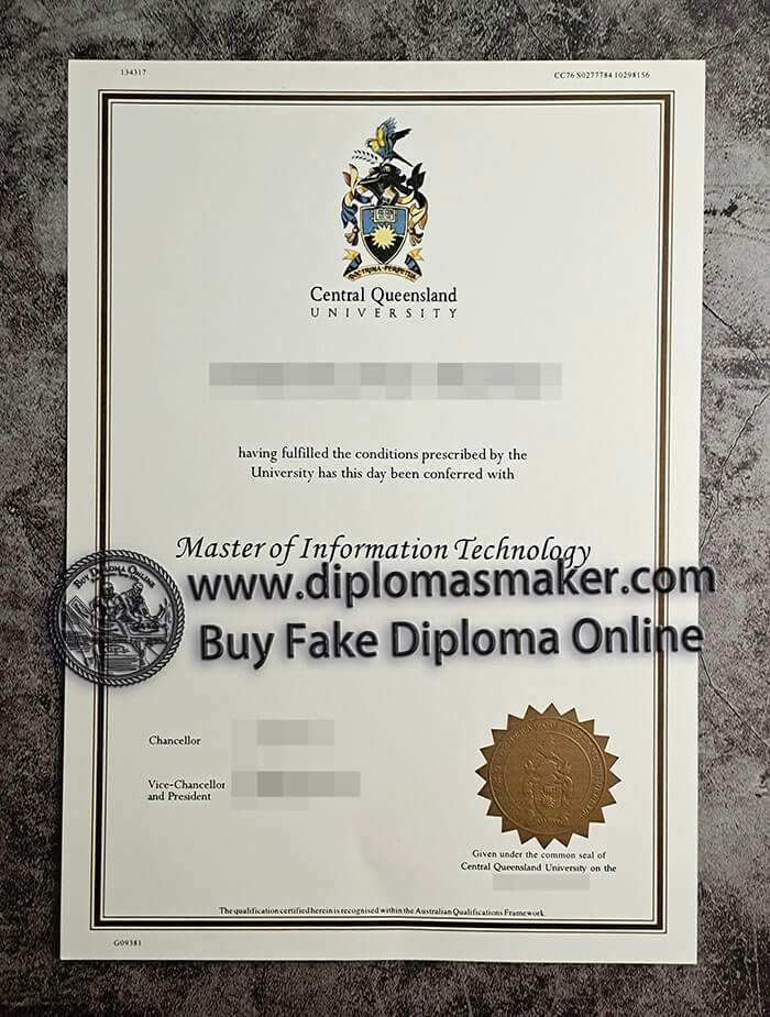 purchase fake Central Queensland University diploma