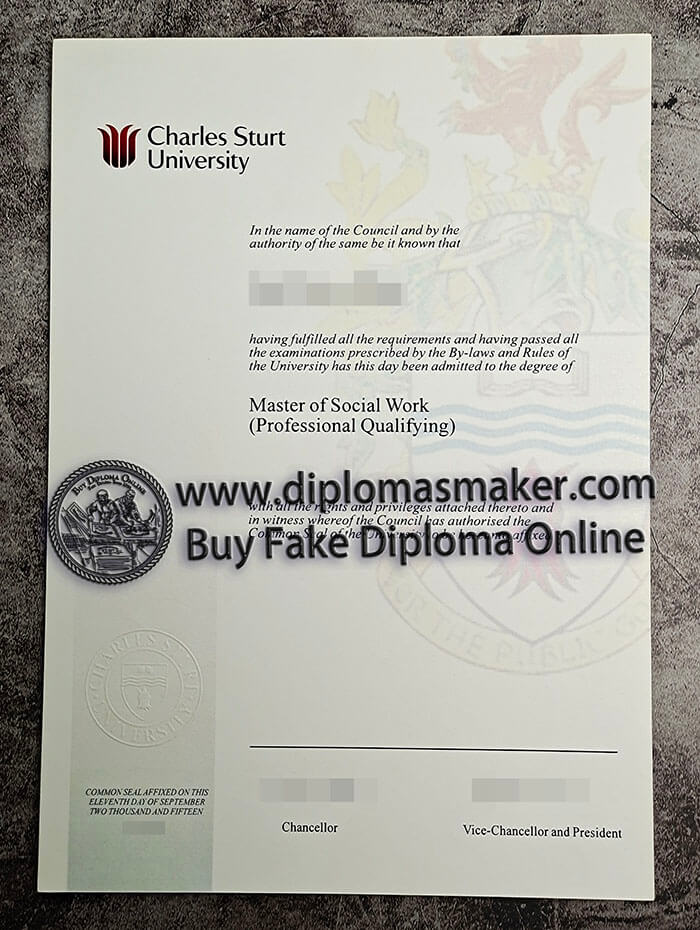 purchase fake Charles Sturt University diploma