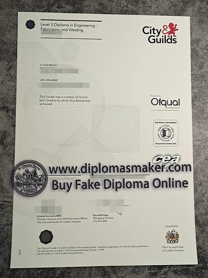 purchase fake City Guilds Level 3 Diploma