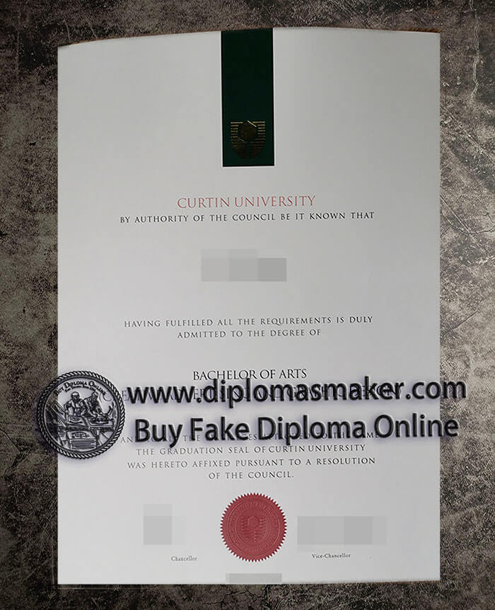 purchase fake Curtin University diploma