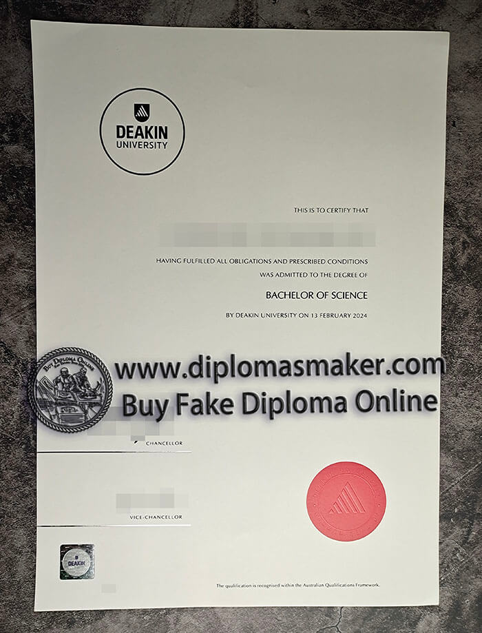purchase fake Deakin University diploma