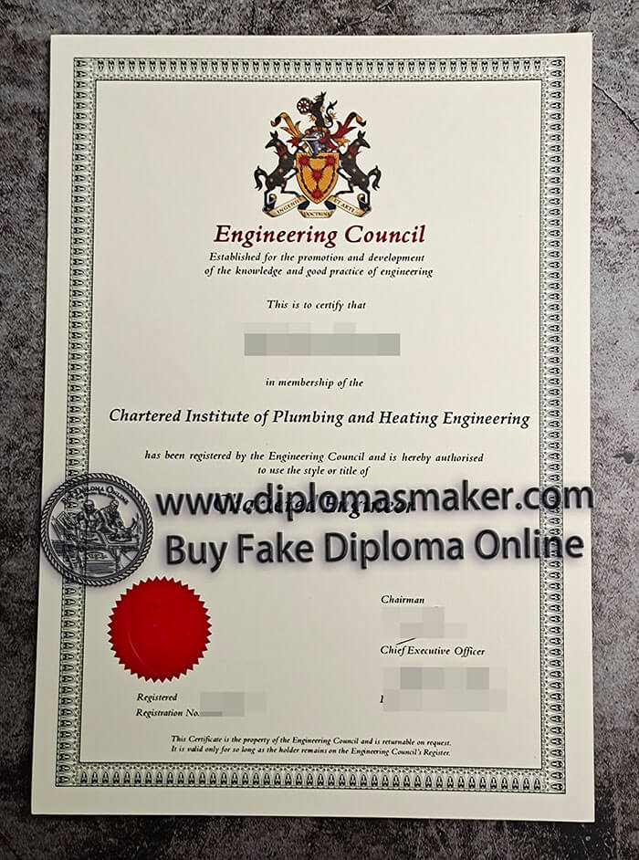 purchase fake Engineering Council certificate