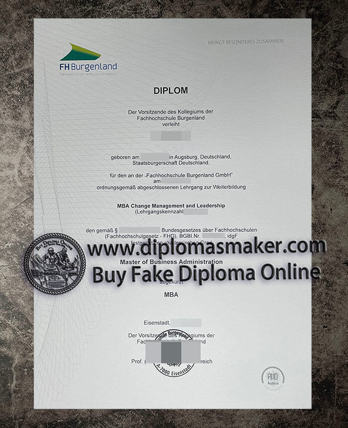 purchase fake FH Burgenland degree