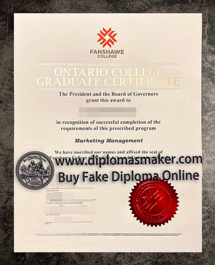 purchase fake Fanshawe College diploma