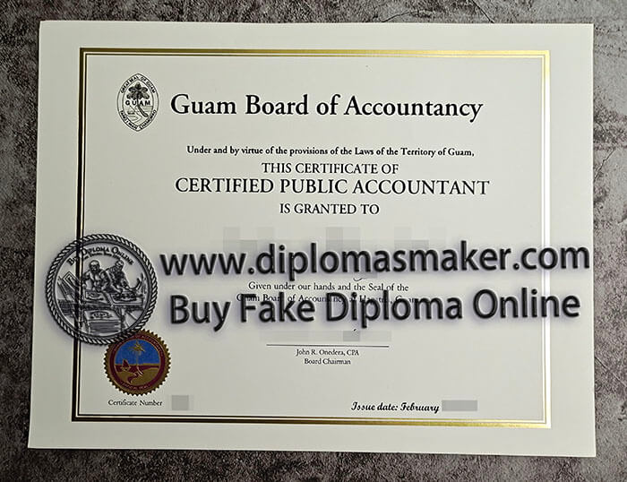 purchase fake Guam Board of Accountancy certificate