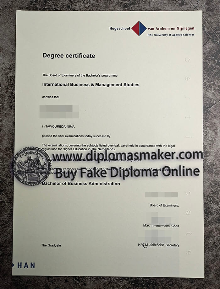 purchase fake Han University of Applied Sciences diploma