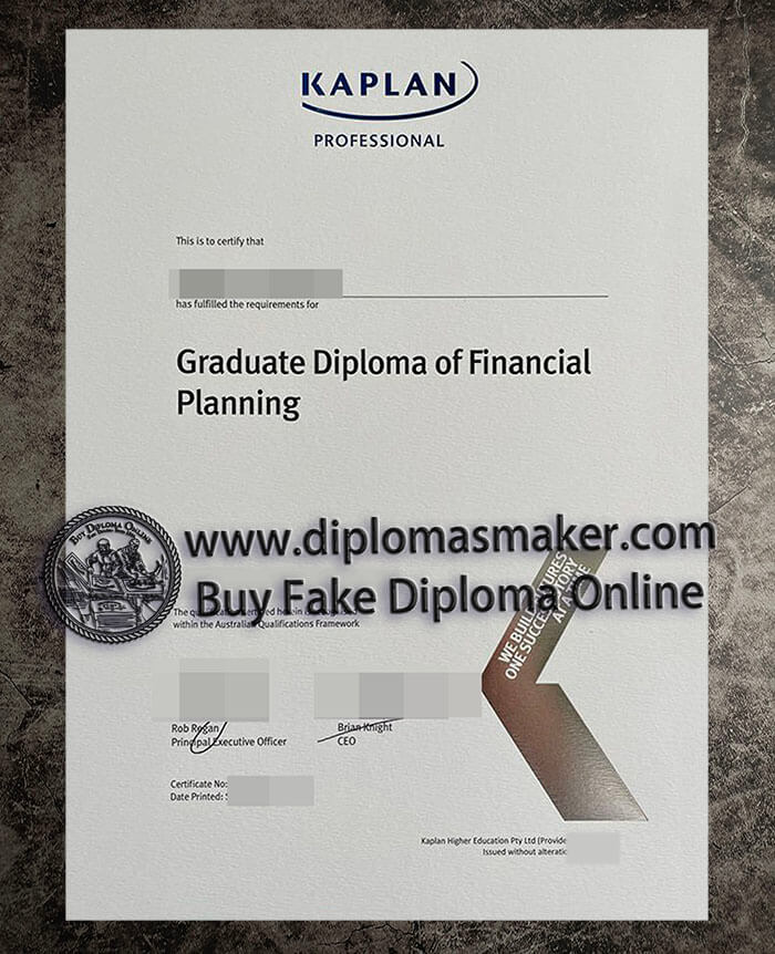 purchase fake Kaplan Professional certificate