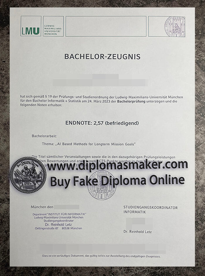 purchase fake Ludwig Maximilians Universität diploma