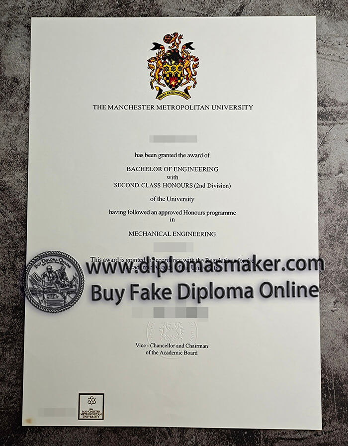 purchase fake Manchester Metropolitan University diploma