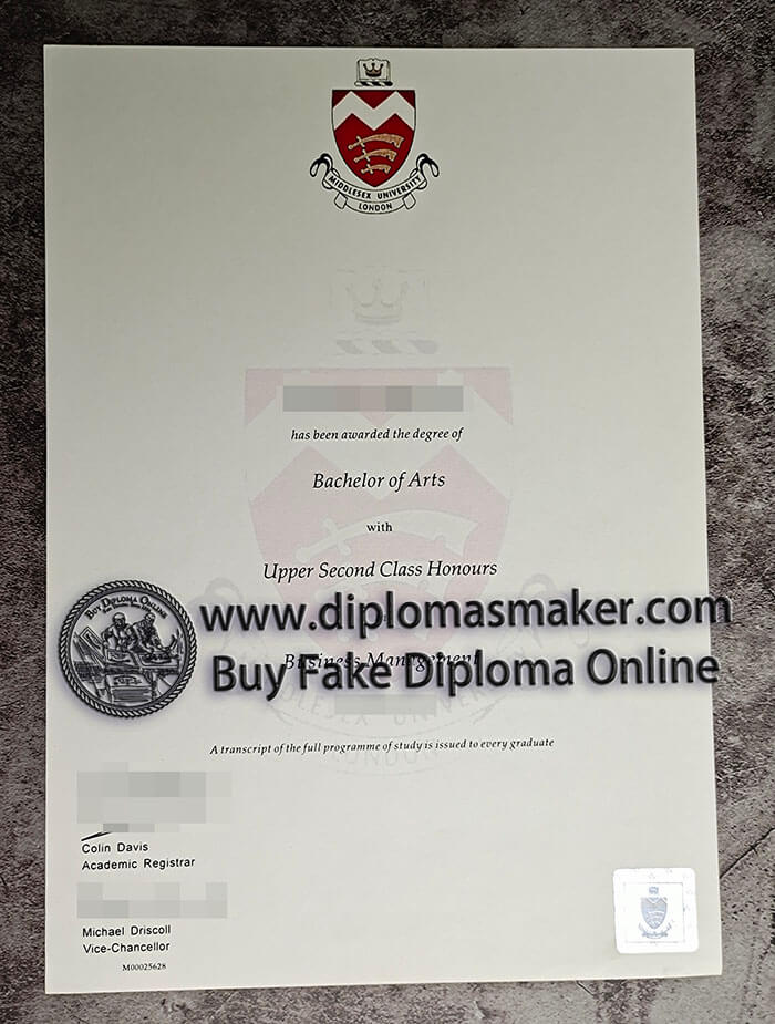 purchase fake Middlesex University London diploma