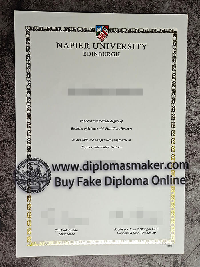 purchase fake Napier University diploma