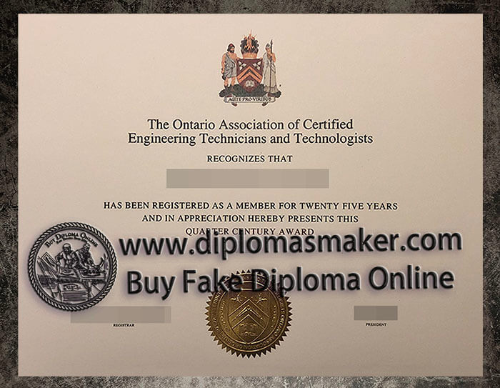 purchase fake Ontario Association of Certified certificate