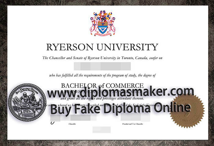 purchase fake Ryerson University diploma