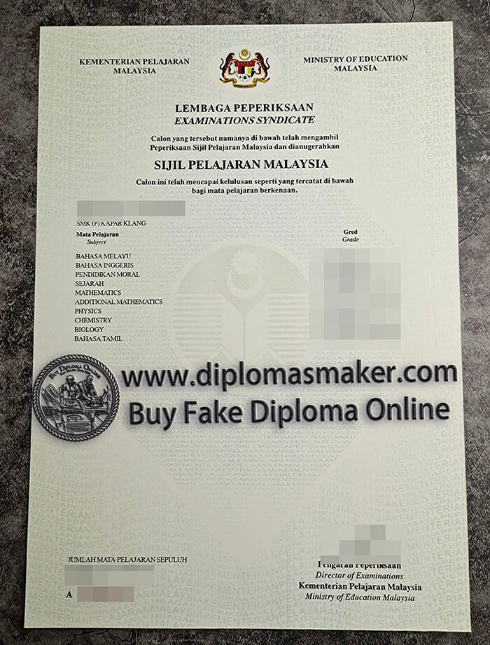 purchase fake Sijil Pelajaran Malaysia