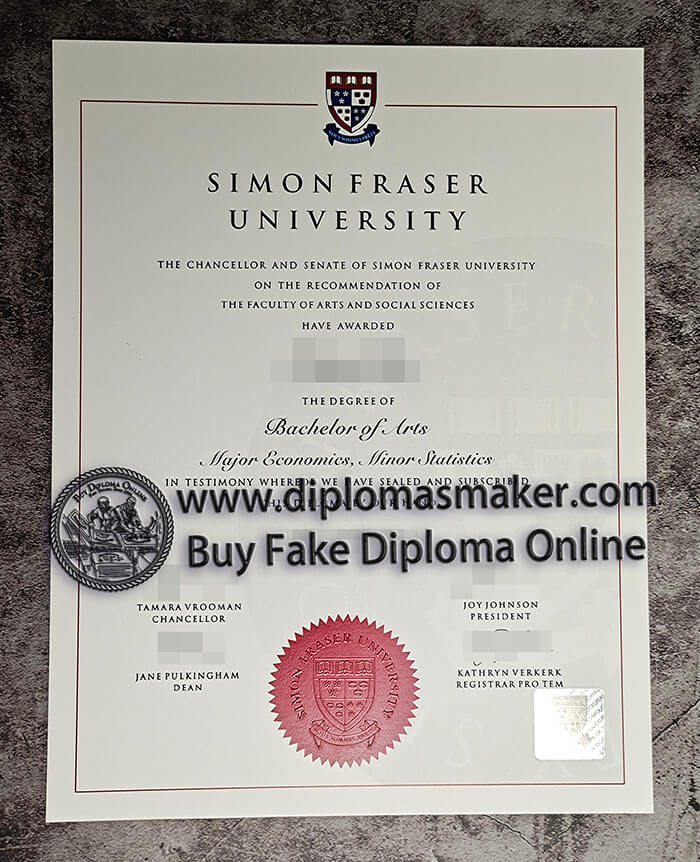 purchase fake Simon Fraser University diploma