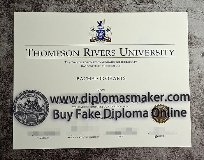 purchase fake Thompson Rivers University diploma