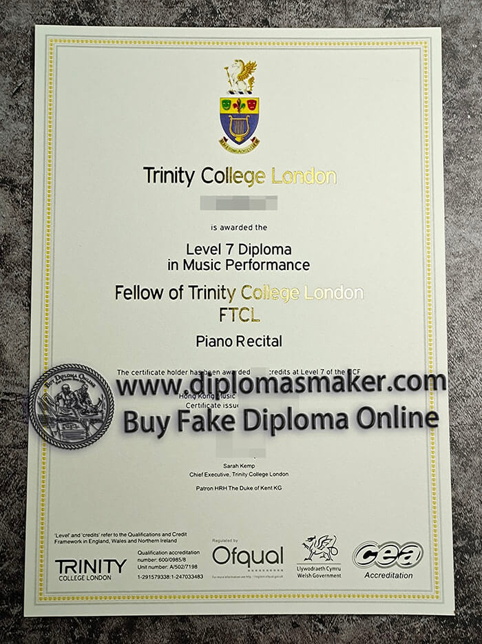 purchase fake Trinity College London degree