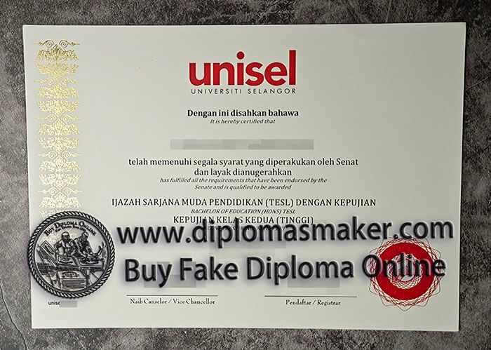 purchase fake Unisel Universiti Selangor diploma