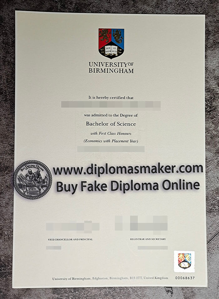 purchase fake University of Birmingham diploma