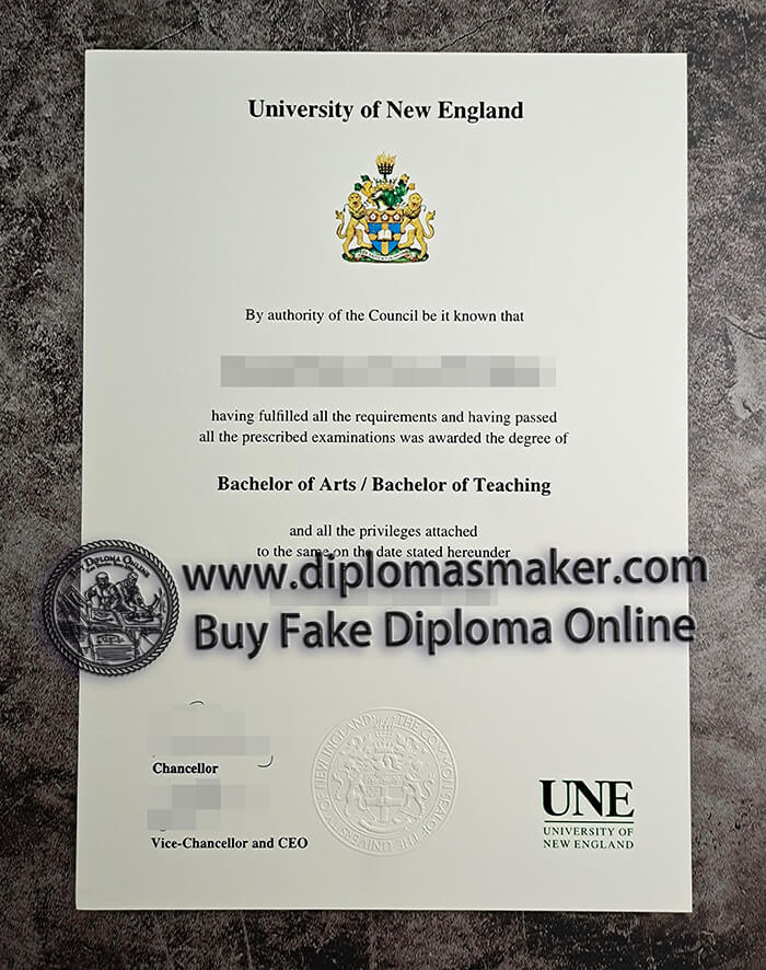 purchase fake University of New England diploma