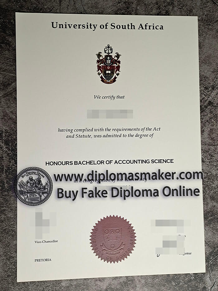 purchase fake University of South Africa diploma