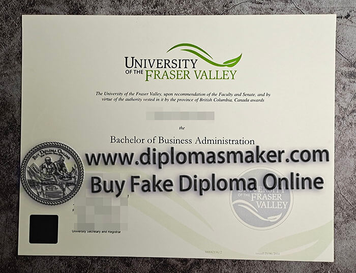 purchase fake University of the Fraser Valley diploma