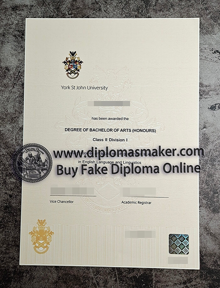 purchase fake York St John University diploma