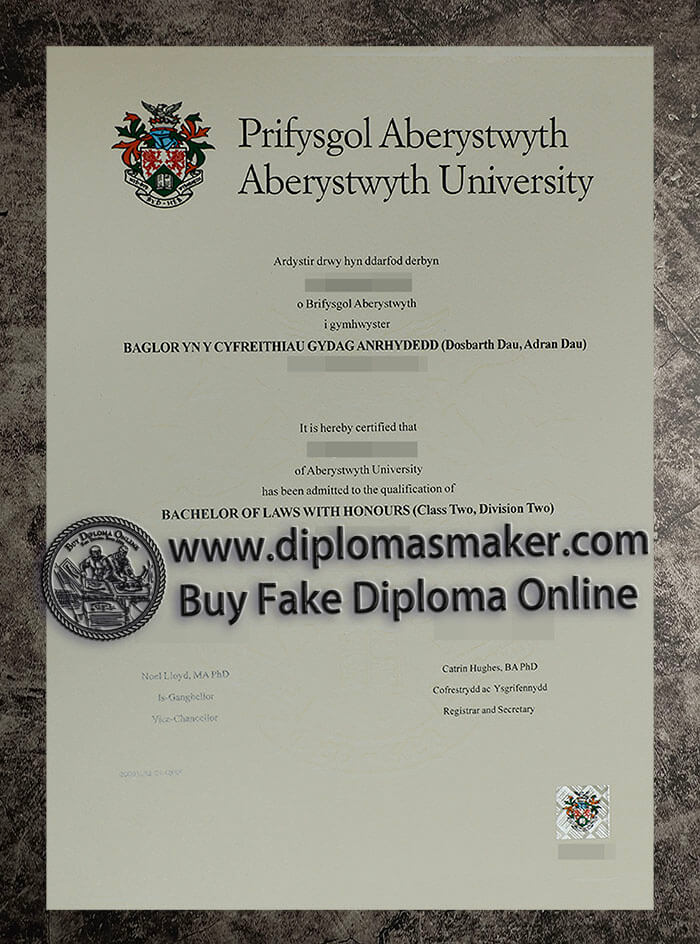 purchase fake Aberystwyth University diploma